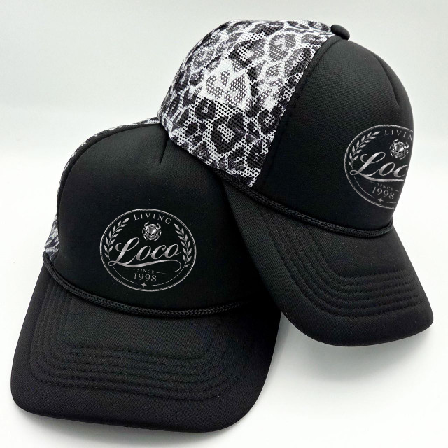 Living Loco Silver Leopard Trucker Hat