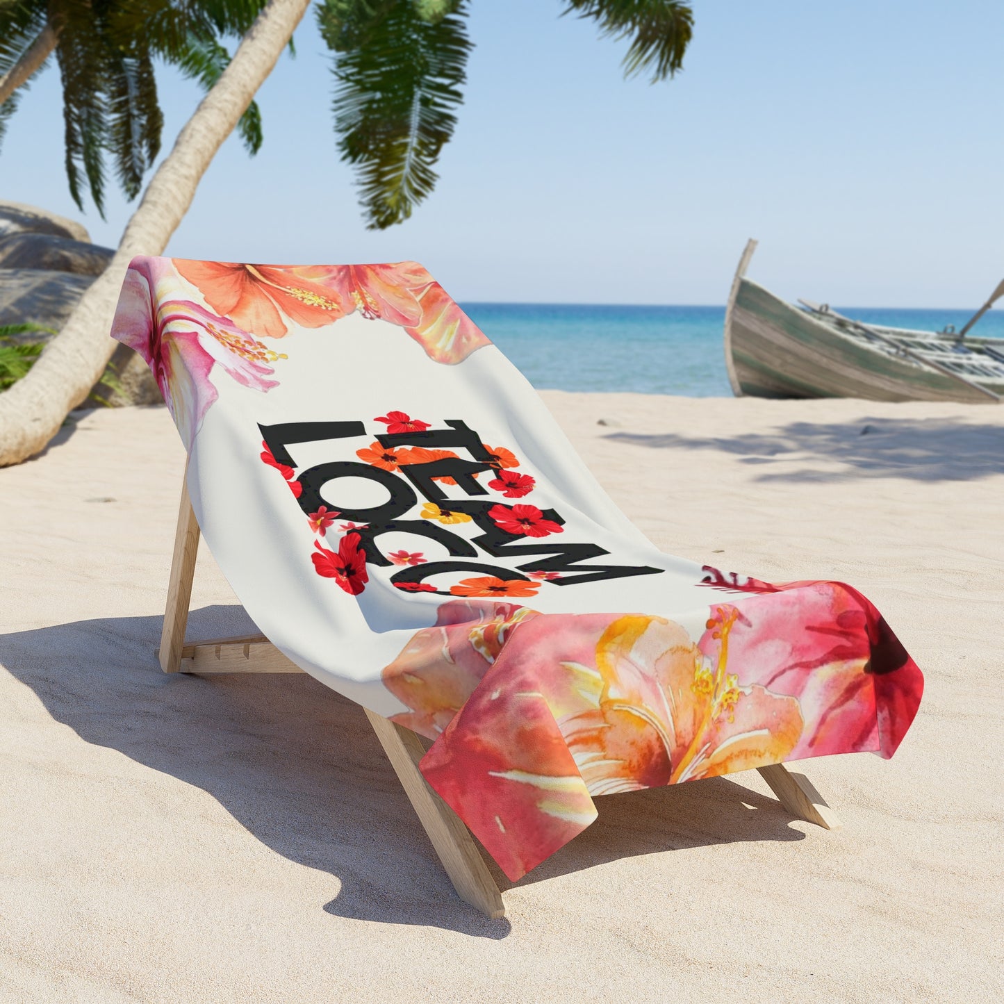 Team Loco Hibiscus Beach Towel
