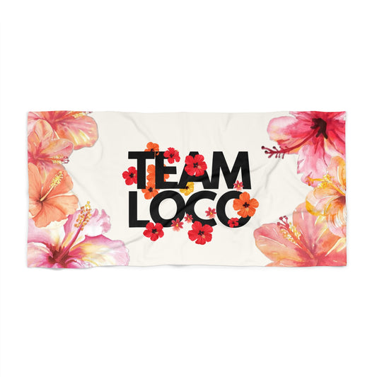 Team Loco Hibiscus Beach Towel